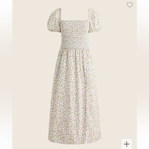 J Crew Short-sleeve smocked dress in meadow floral